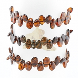 Dark cherry drop amber bracelet